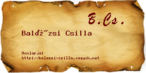 Balázsi Csilla névjegykártya