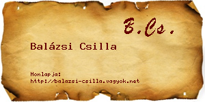 Balázsi Csilla névjegykártya