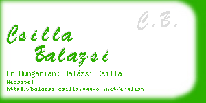 csilla balazsi business card